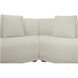 Fraser White Modular Sectional with Wedge Slipper, 3 Piece